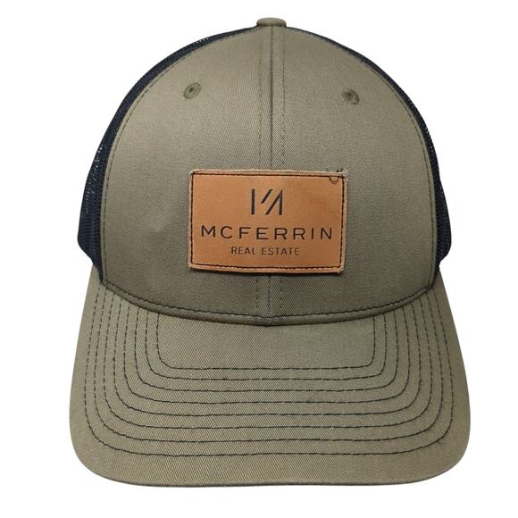 Mc Ferrin Real Estate Snapback Trucker Hat Green One Size Adjustable Richardson - Picture 1 of 10